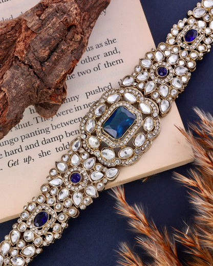 Blue Gunveen Choker Necklace Earring