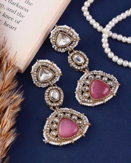 Blush Rania Premium Designer Zircone Polki Dupe Earring