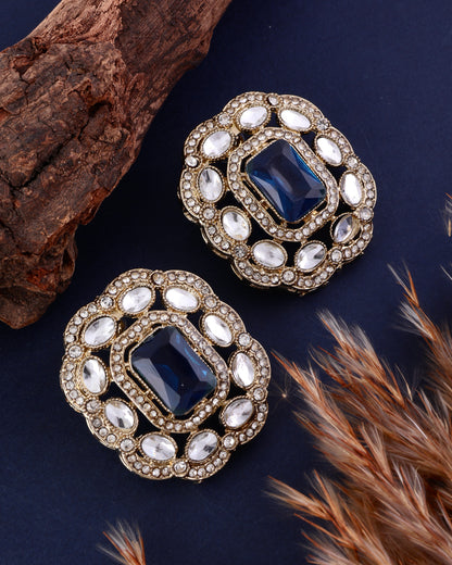 Blue Gunveen Choker Necklace Earring