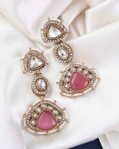 Blush Rania Premium Designer Zircone Polki Dupe Earring