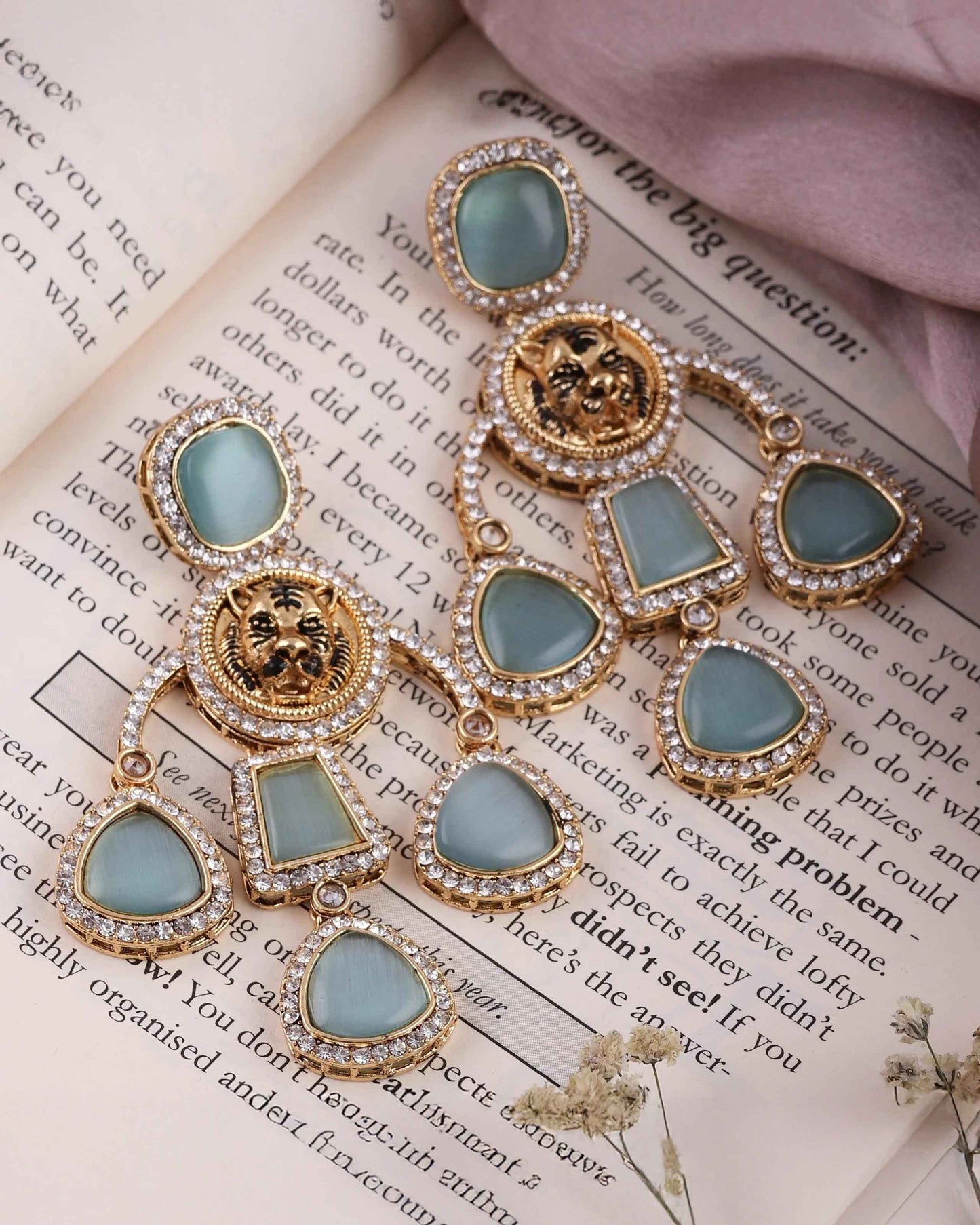 Turquoise Sabya Designer Earring