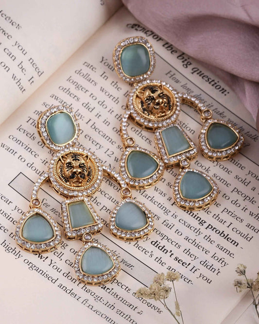 Turquoise Sabya Designer Earring