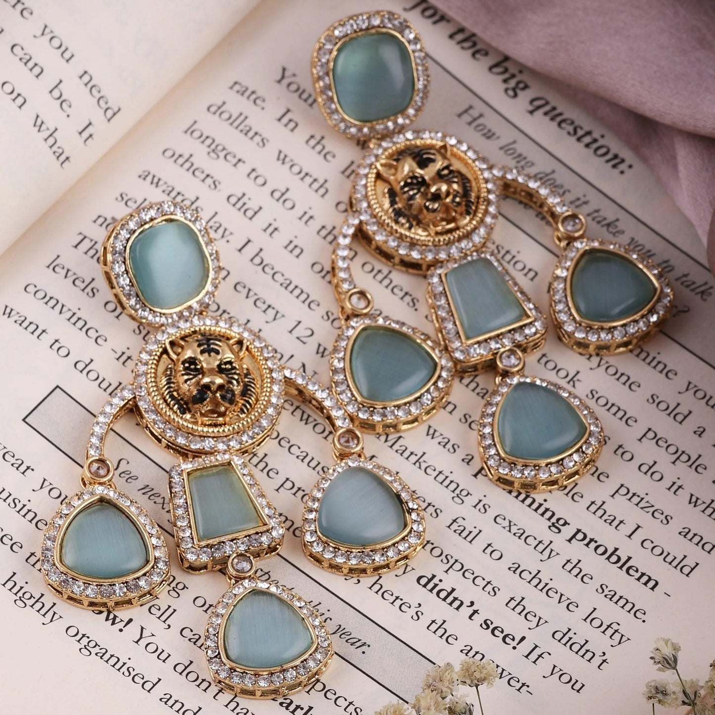 Turquoise Sabya Designer Earring