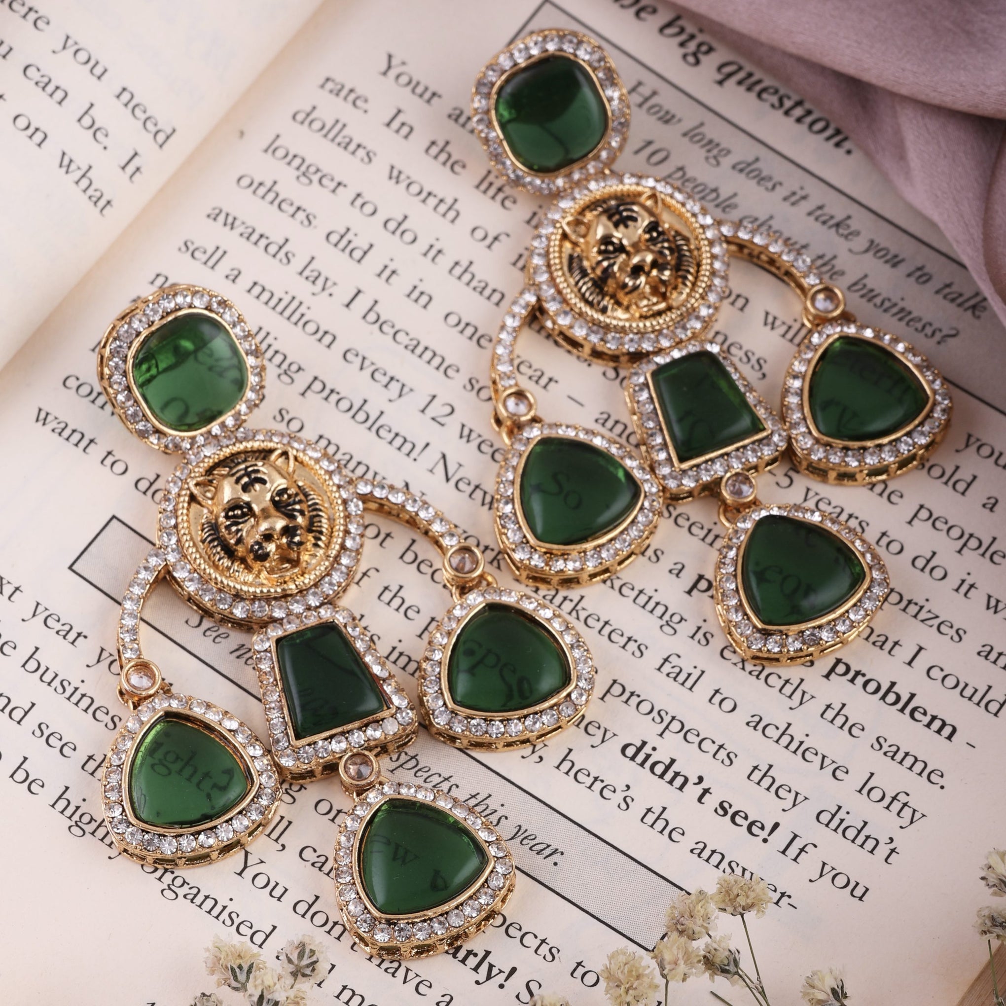 Green Sabya Designer Earring