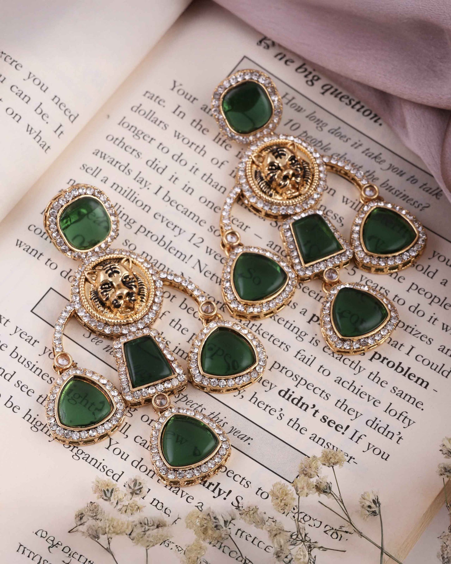 Green Sabya Designer Earring