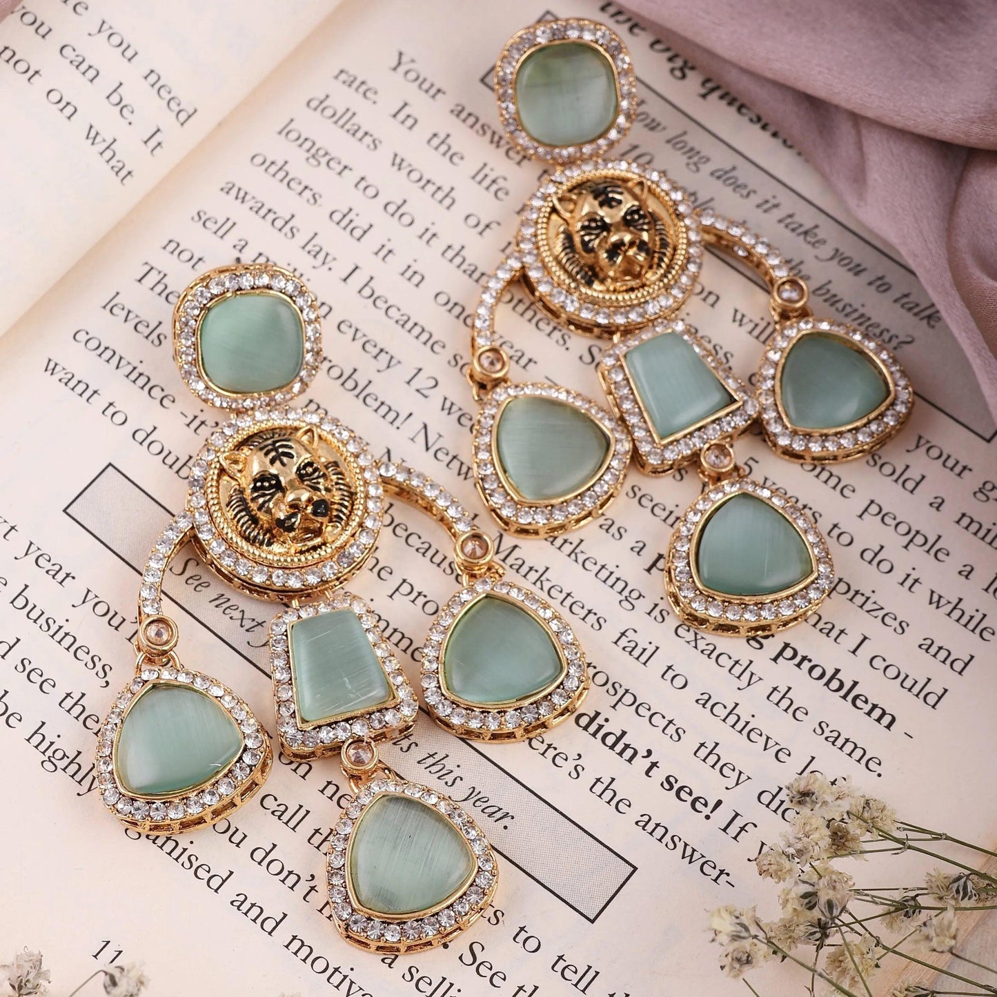 Mint Sabya Designer Earring