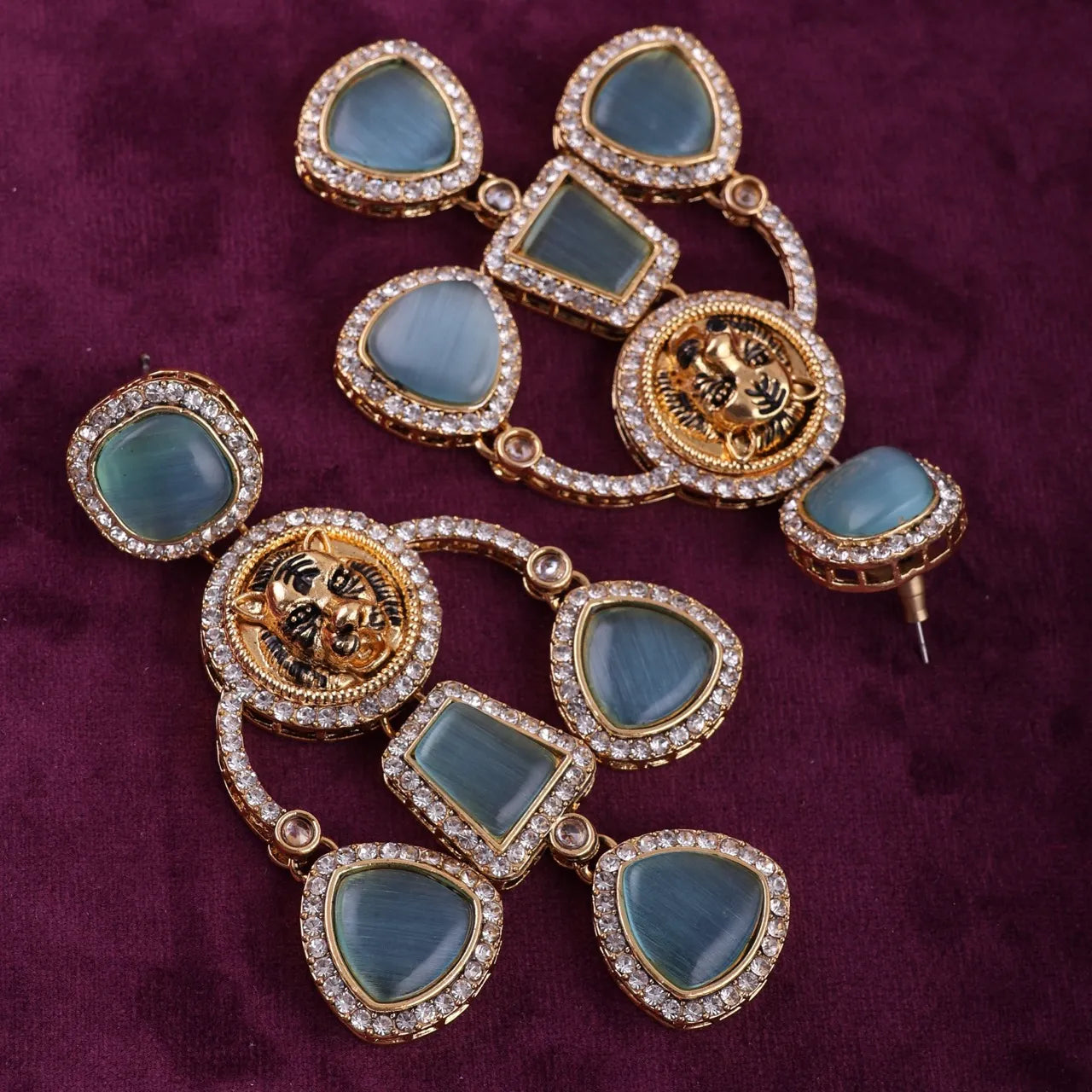 Turquoise Sabya Designer Earring