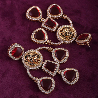 Ruby Sabya Designer Earring