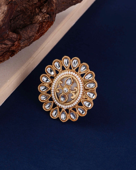 Silver Agni Ethnic Ring