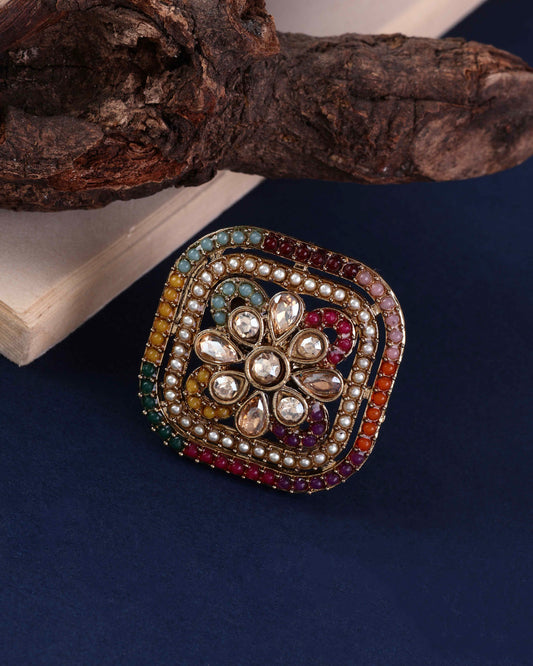Arya Jadau Ethnic Ring