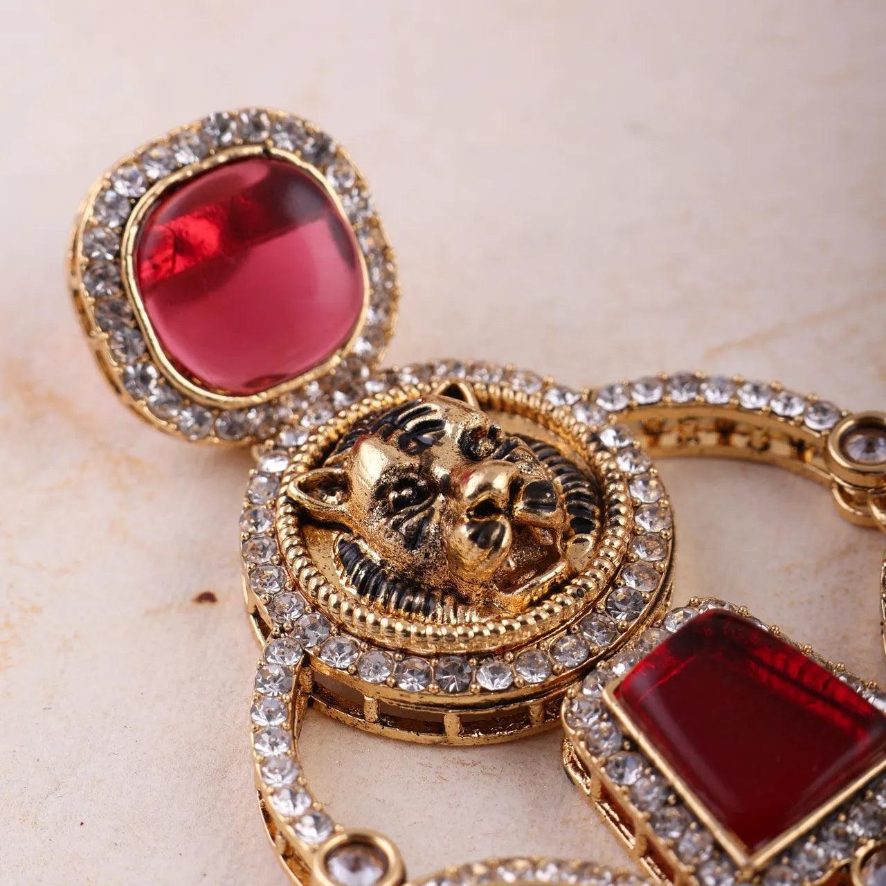 Ruby Sabya Designer Earring