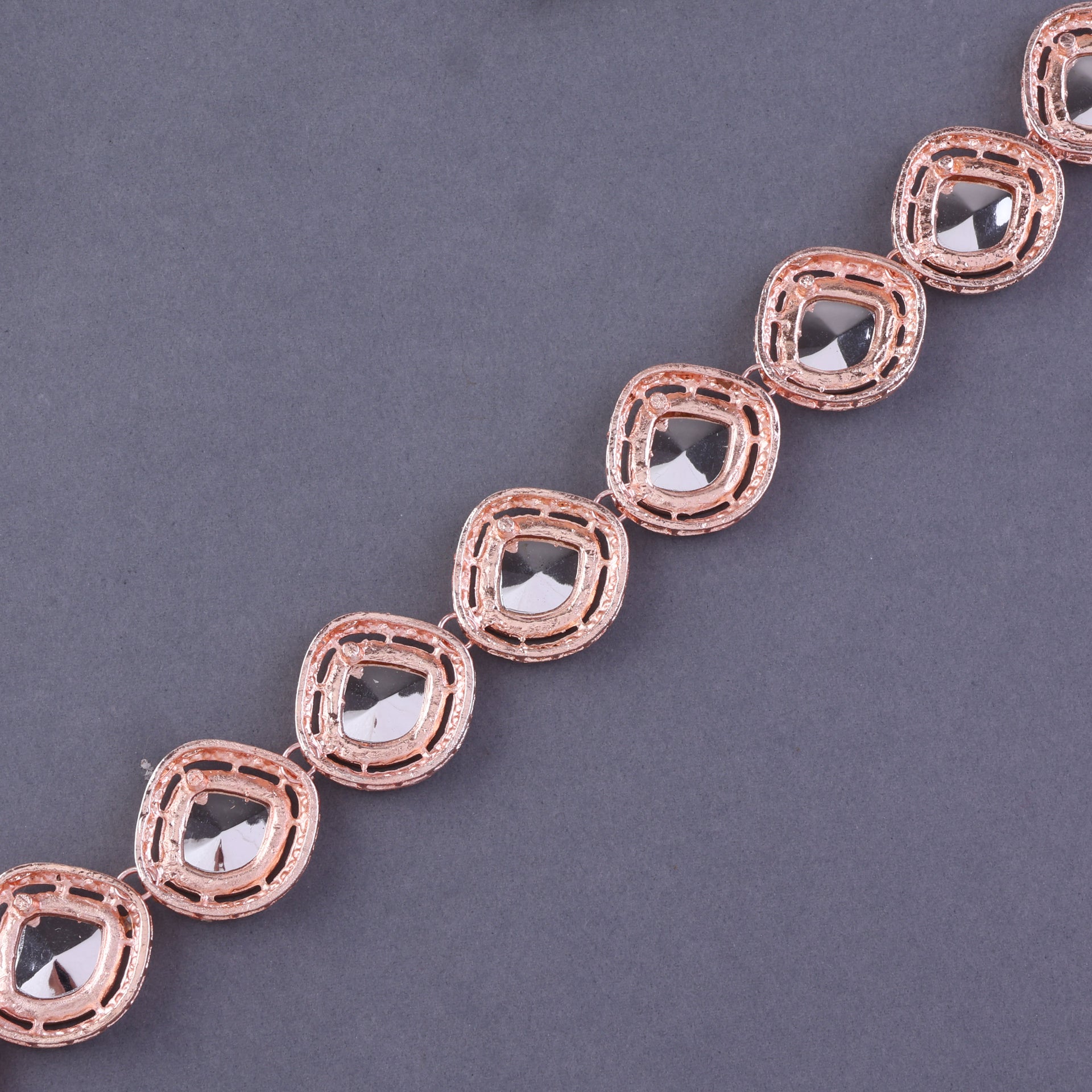 Rose Gold Ashwin Polki Dupe Choker Set