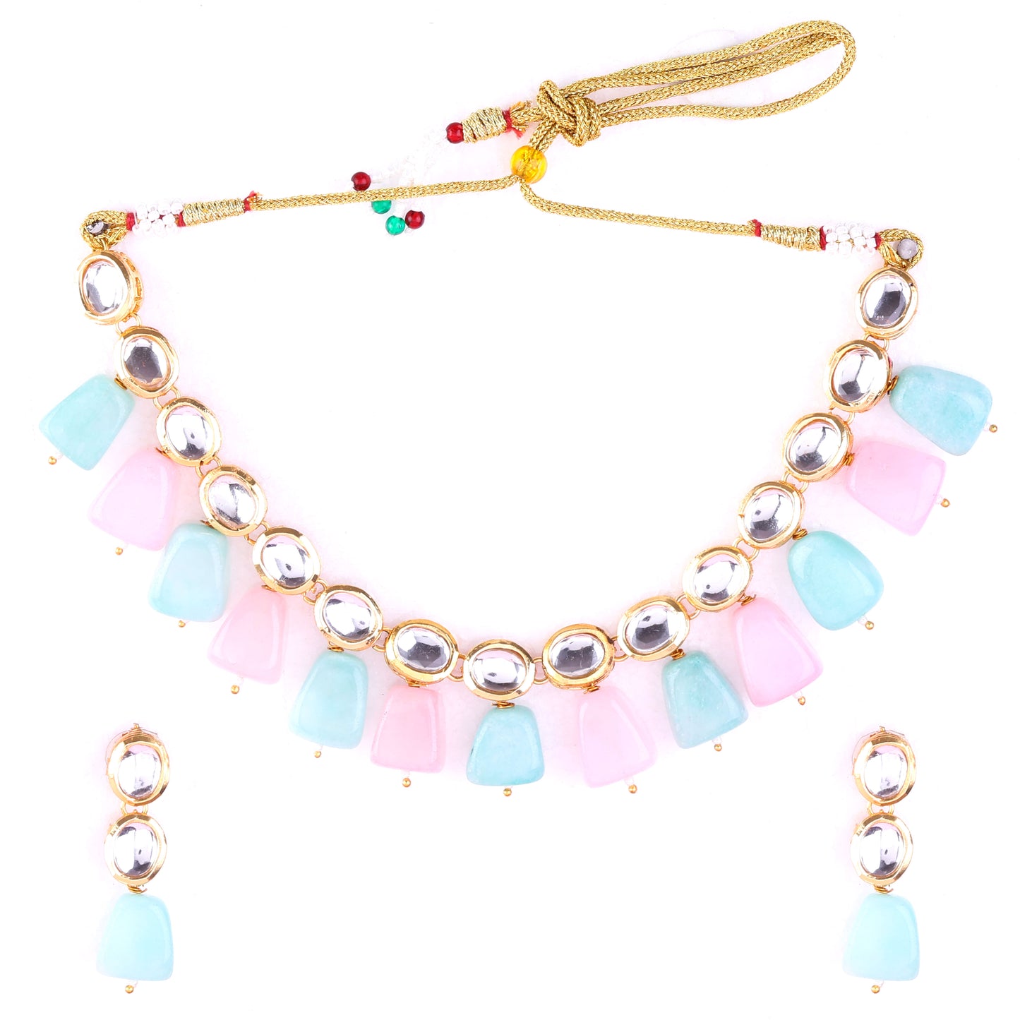 Mint Blush Divnoor Kundan Necklace