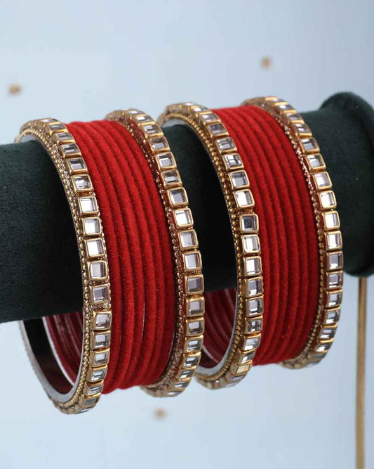 Red Jahan Bangle Set