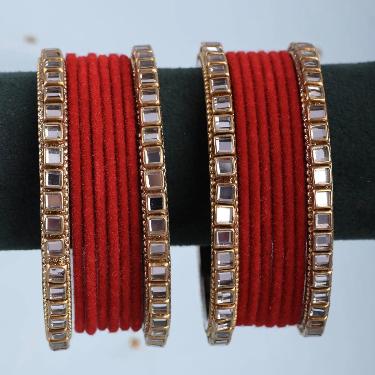 Red Jahan Bangle Set