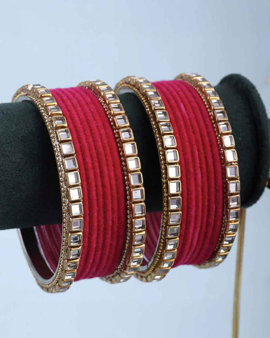 Pink Jahan Bangle Set