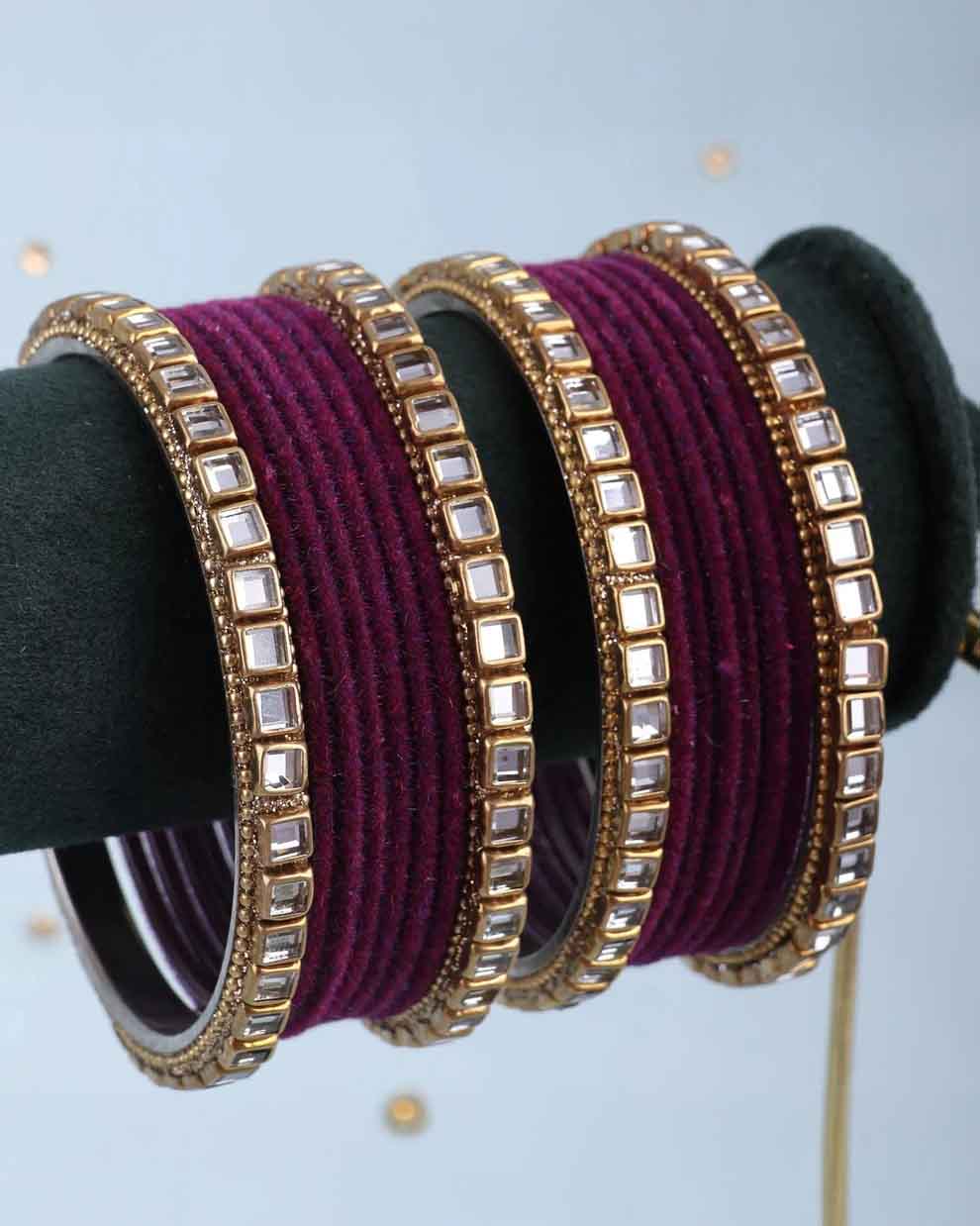 Janpath Bangles Purple Jahan Bangle Set β Shona's Style