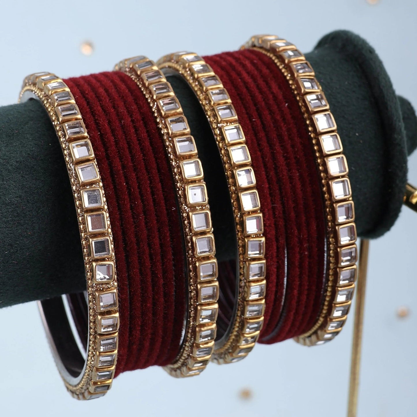 Maroon Jahan Bangle Set