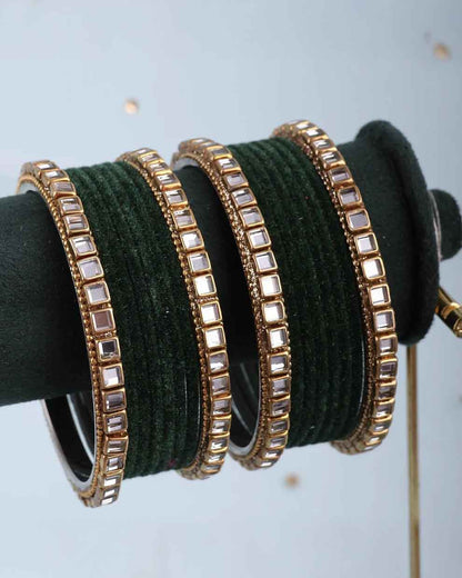 Dark Green Jahan Bangle Set