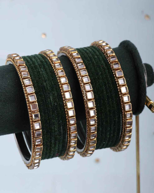 Dark Green Jahan Bangle Set