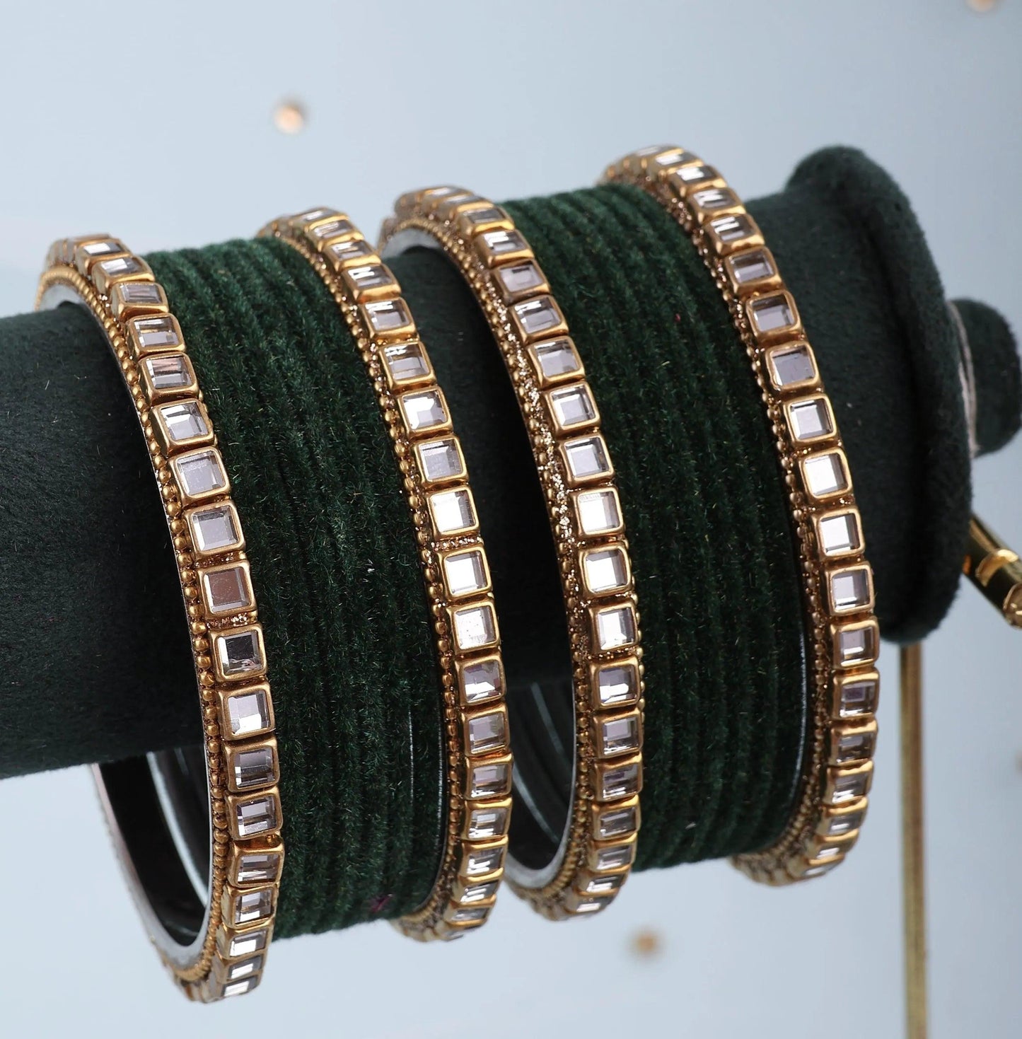 Dark Green Jahan Bangle Set