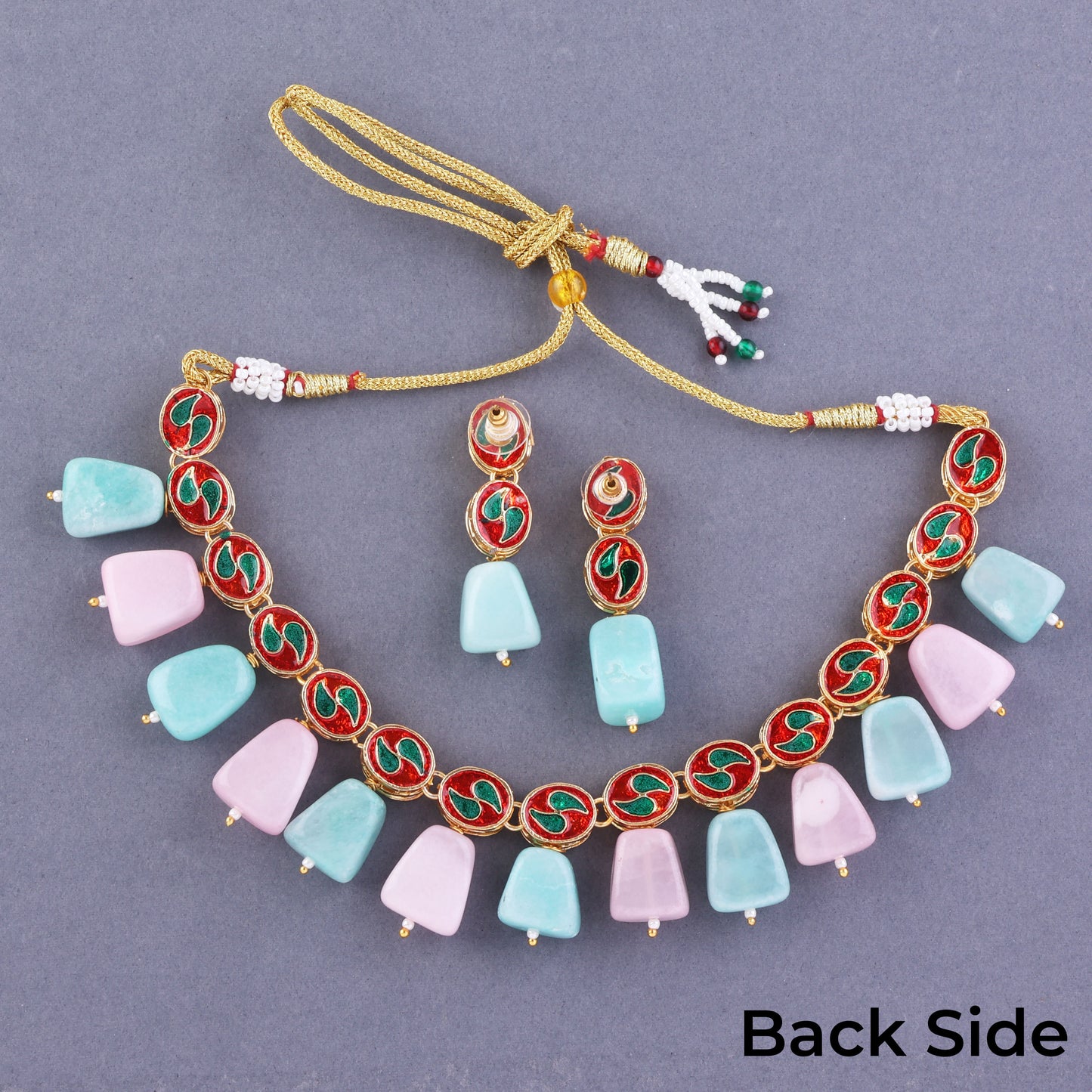 Mint Blush Divnoor Kundan Necklace