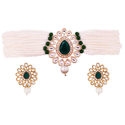 Green Chhaya Choker Set