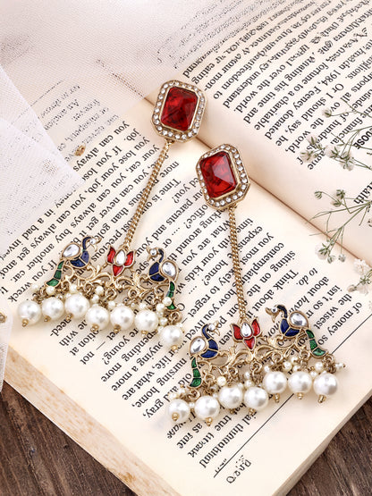 Red Rasleen Designer Earring