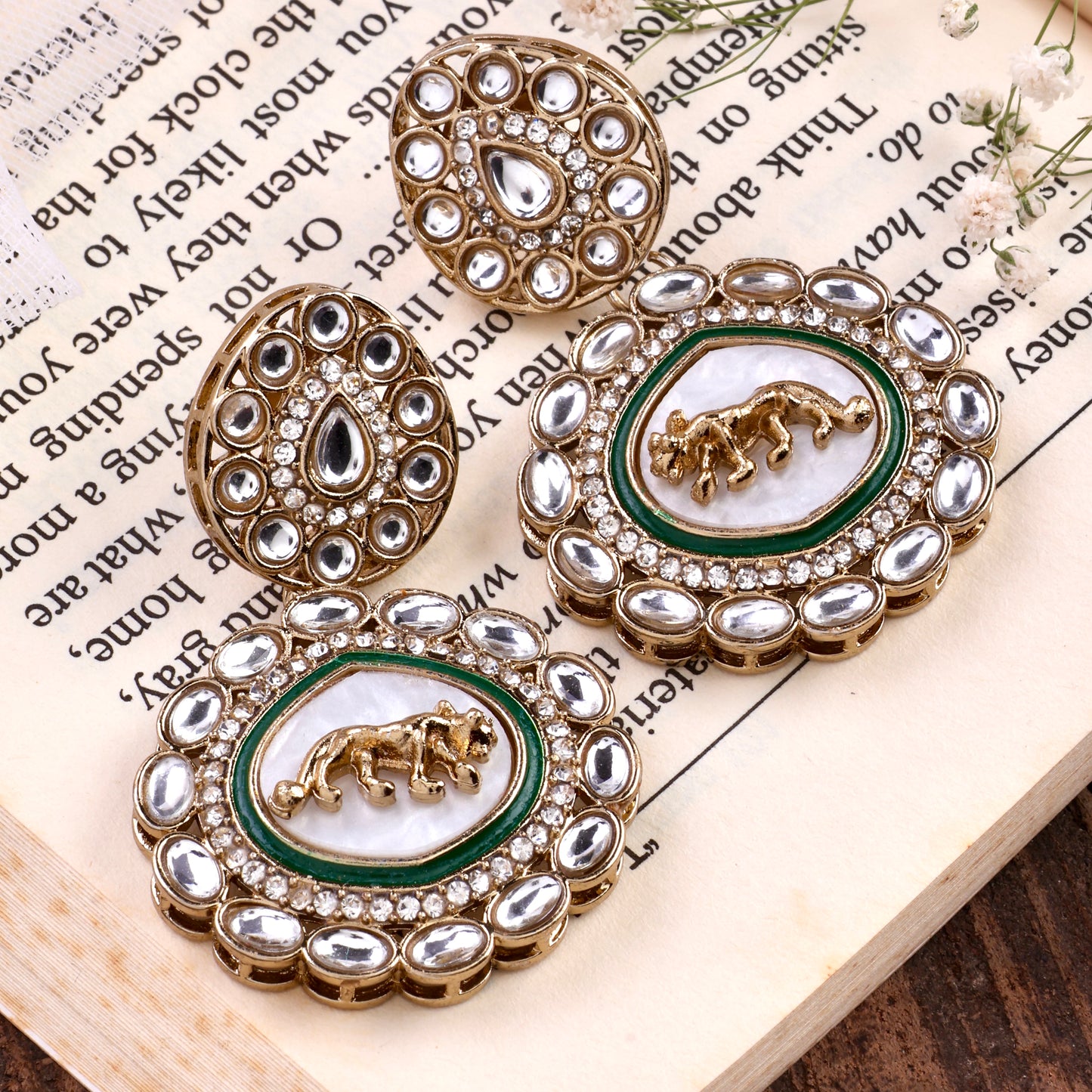 Green Avani Designer Earring