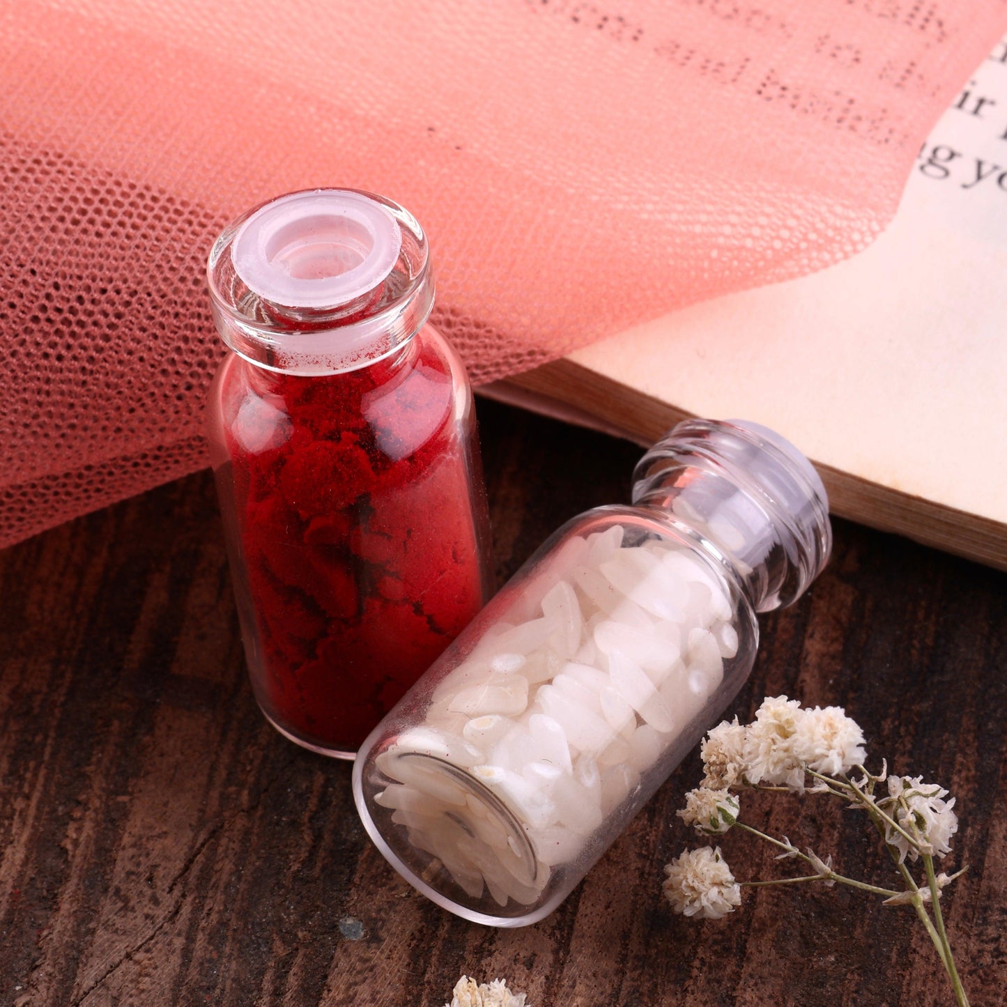 Aarti Tilak Combo of Roli Chawal in Glass Bottle