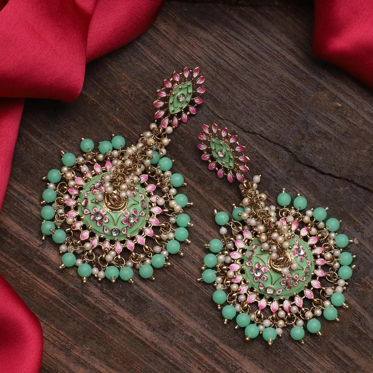 Mint Green Iffat Designer Earring