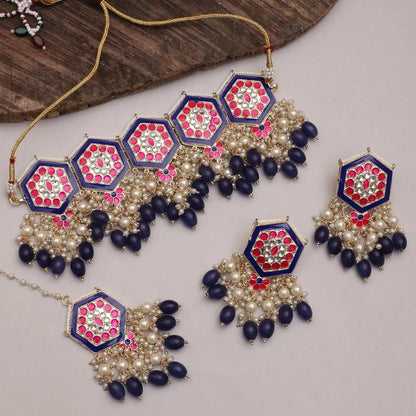 Blue Aathiya Meena Set