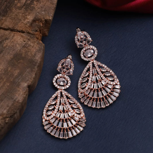 Rose Gold Rosie AD Earring
