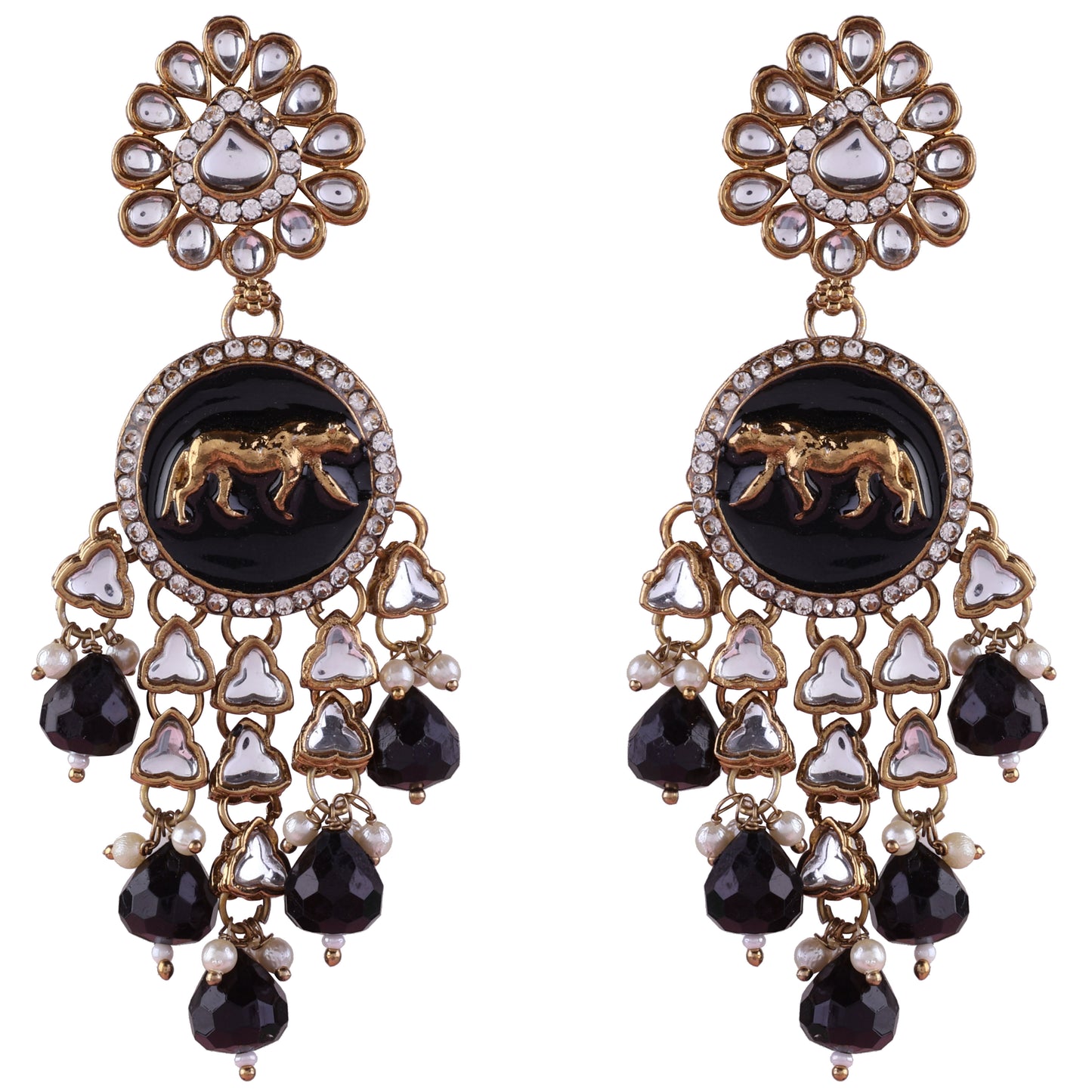 Black Arnav Bollywood Inspired Designer Earring