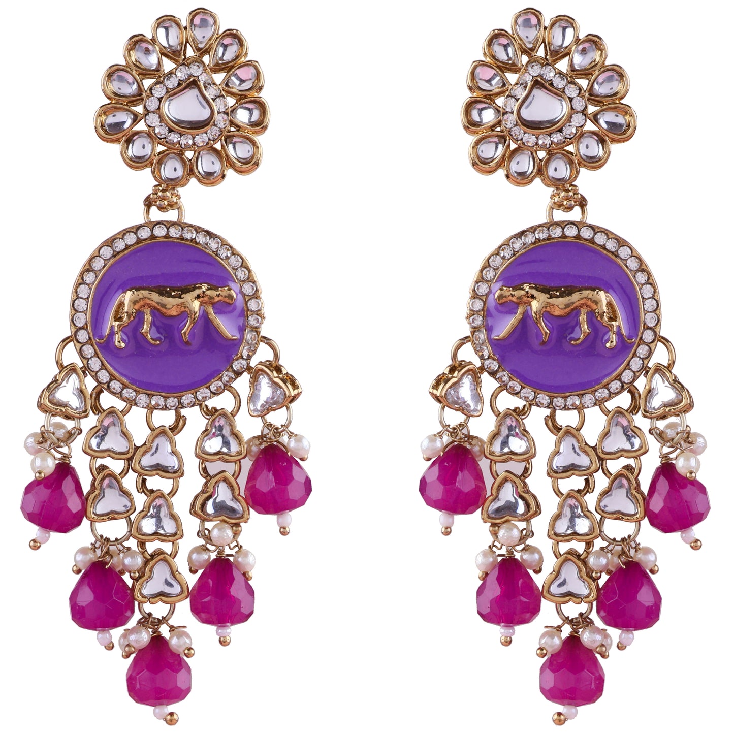 Purple Arnav Bollywood Inspired Designer Earring