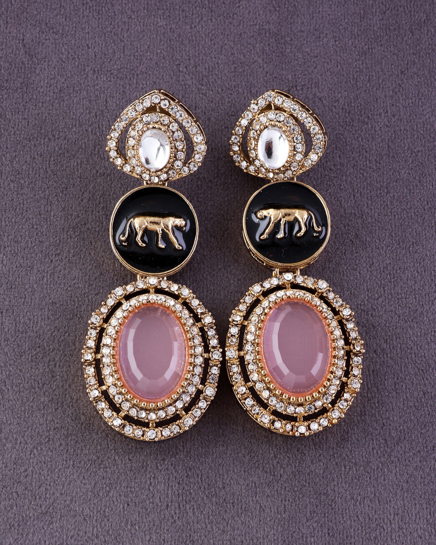 Blush Iravya Premium Designer Zircone Polki Dupe Earring