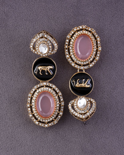 Blush Iravya Premium Designer Zircone Polki Dupe Earring