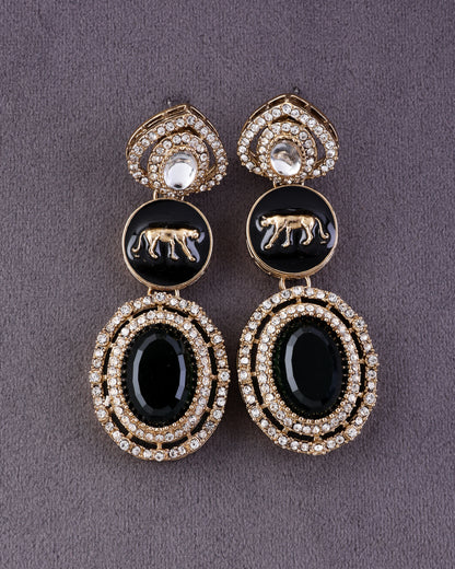 Emerald Iravya Premium Designer Zircone Polki Dupe Earring