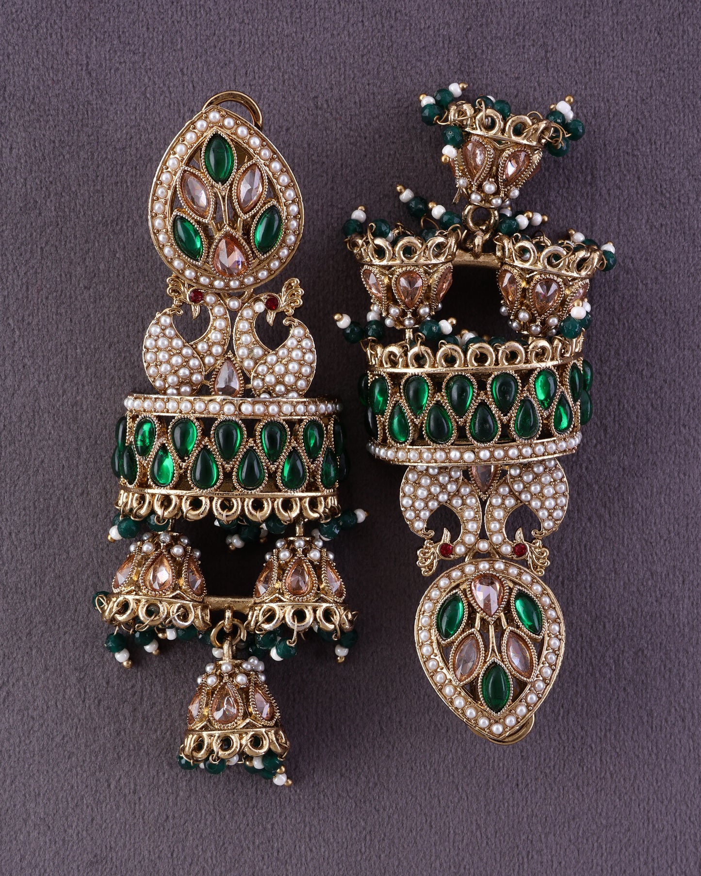 Green Sumaira Designer Peacock Earring