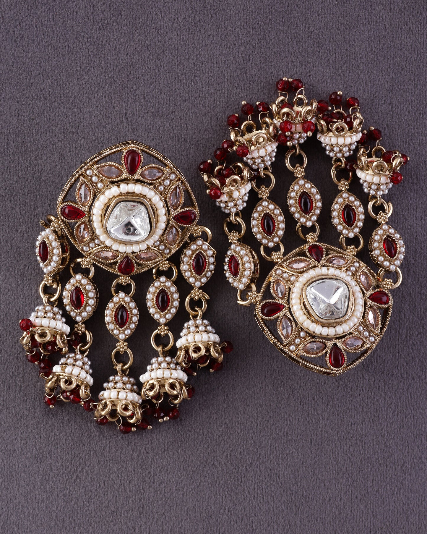 Red Mahnoor Designer Earring