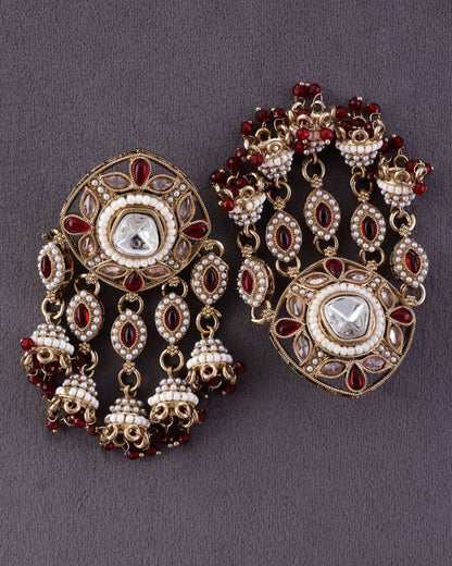Red Mahnoor Designer Earring