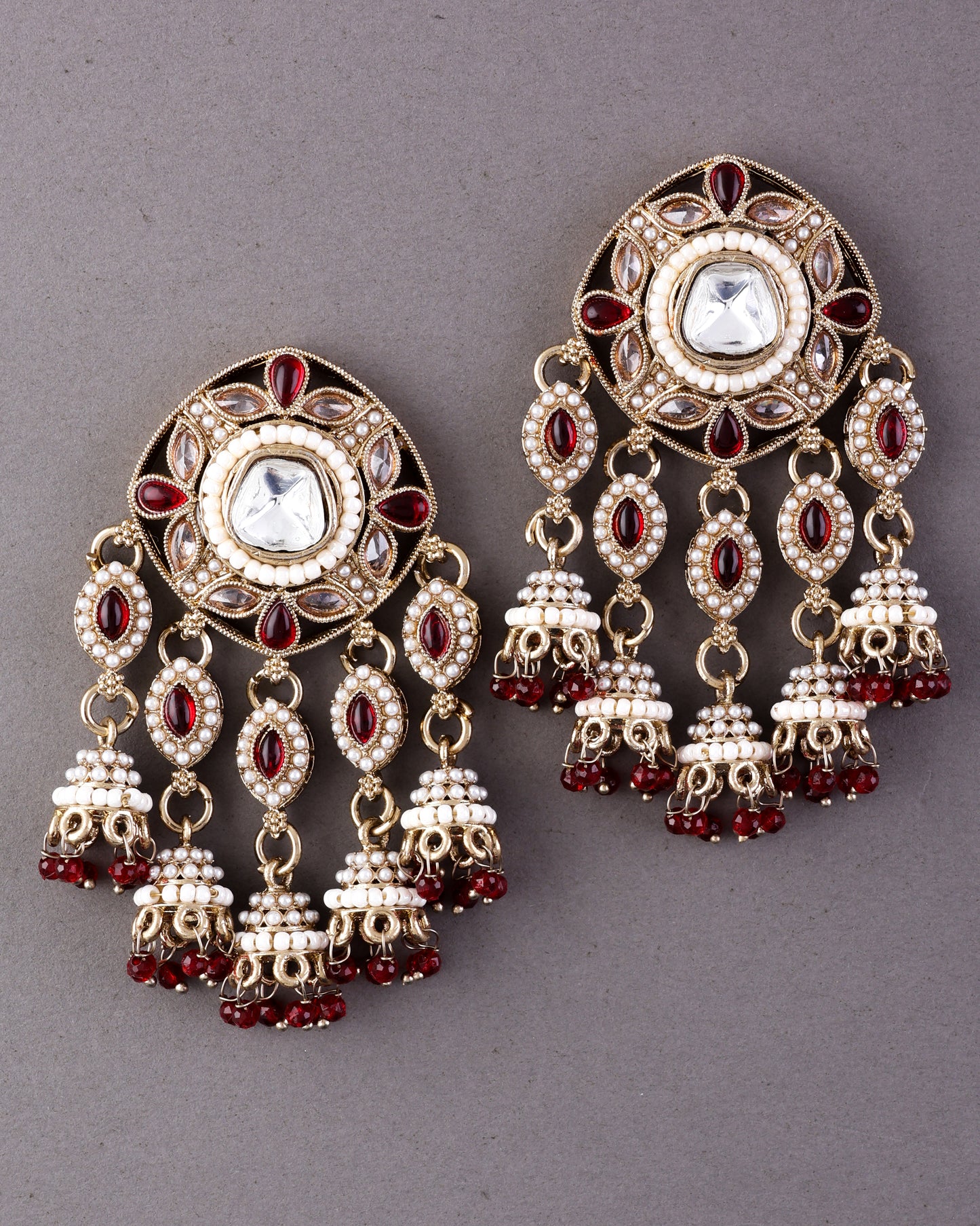 Red Mahnoor Designer Earring