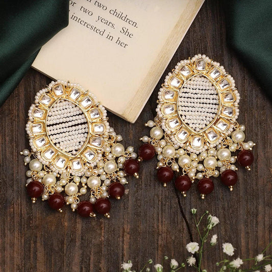 Maroon Aashna Earring