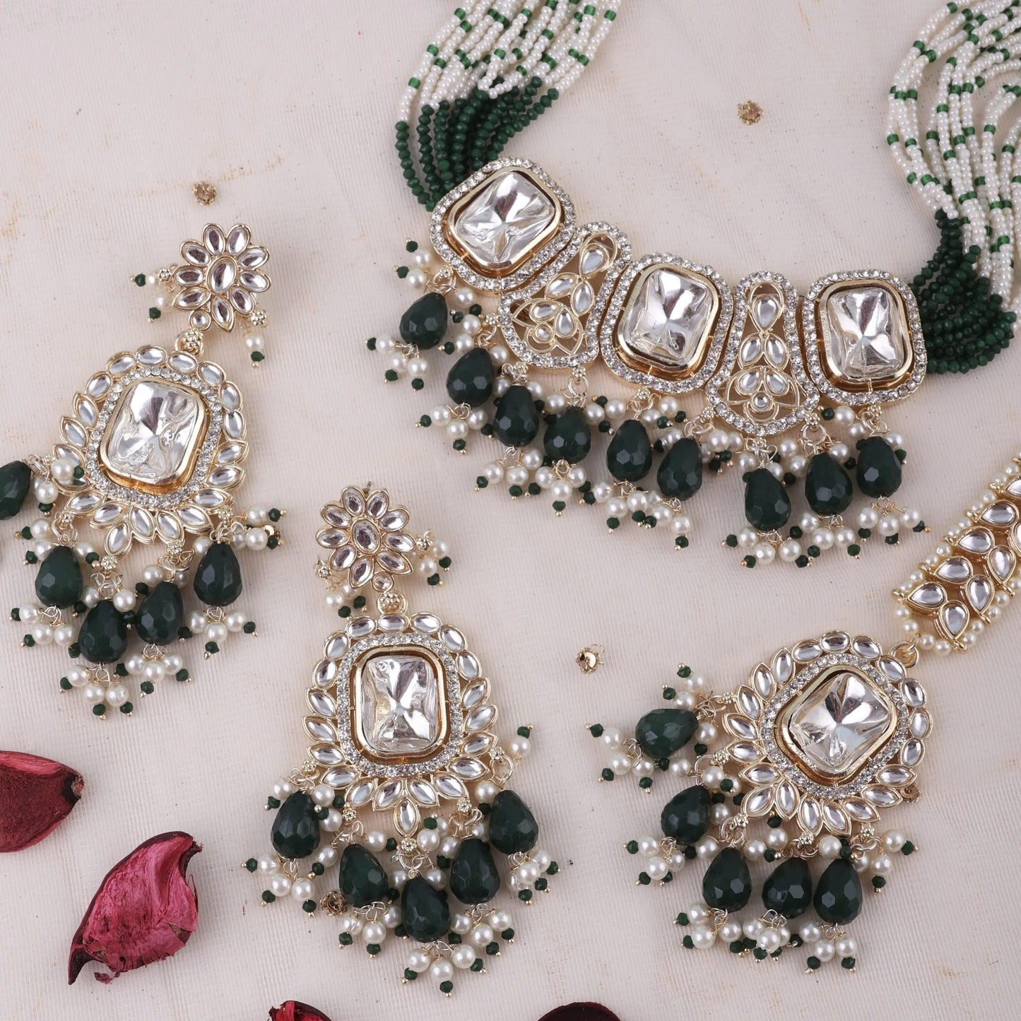 Emerald Devyani Choker Set