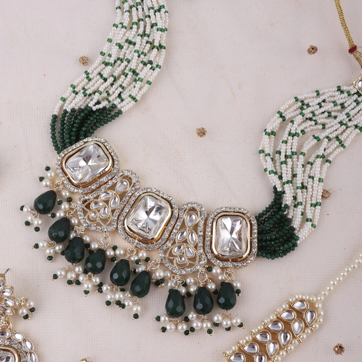 Emerald Devyani Choker Set