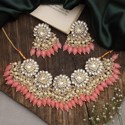 Blush Pink Harleen Choker Set