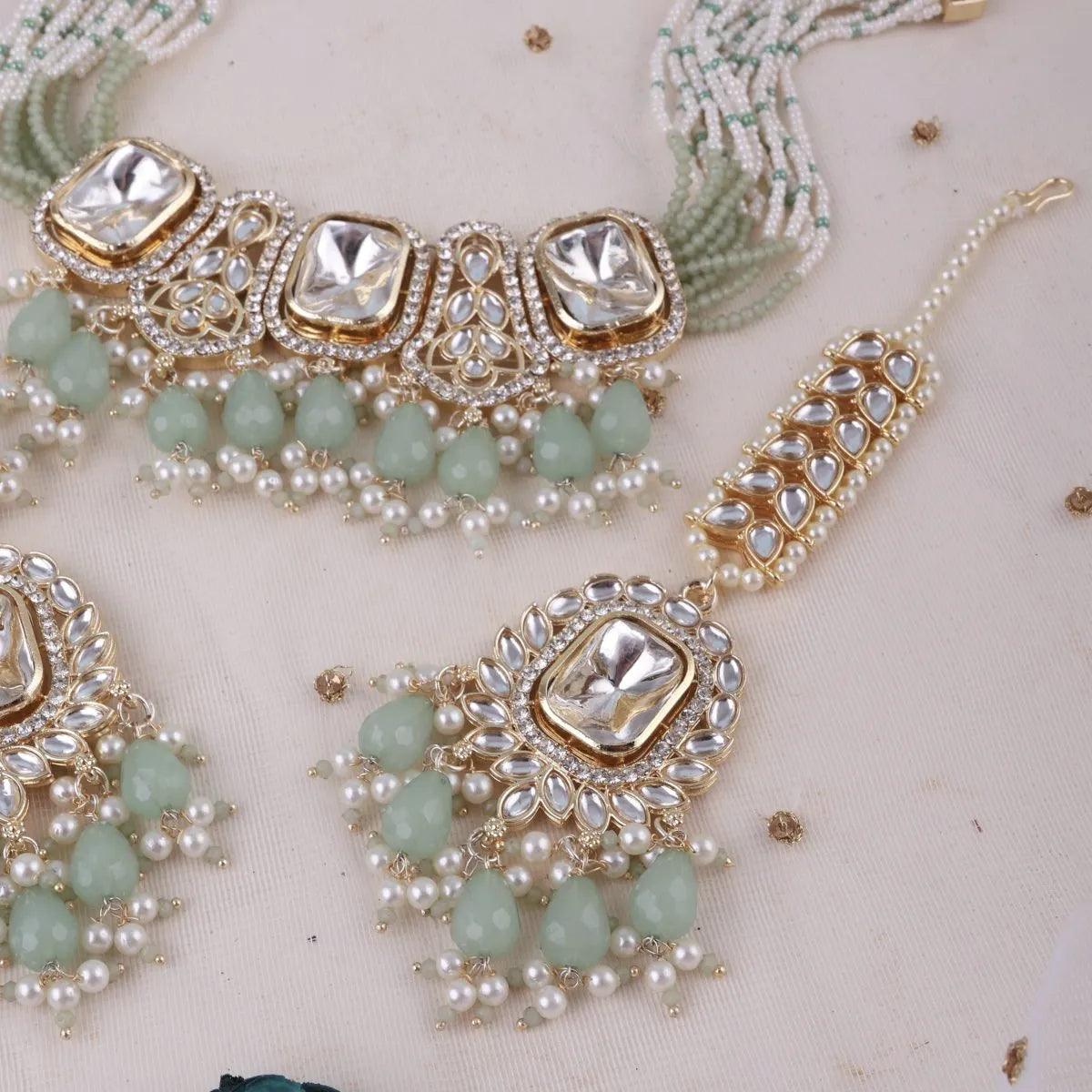 Mint Devyani Choker Set