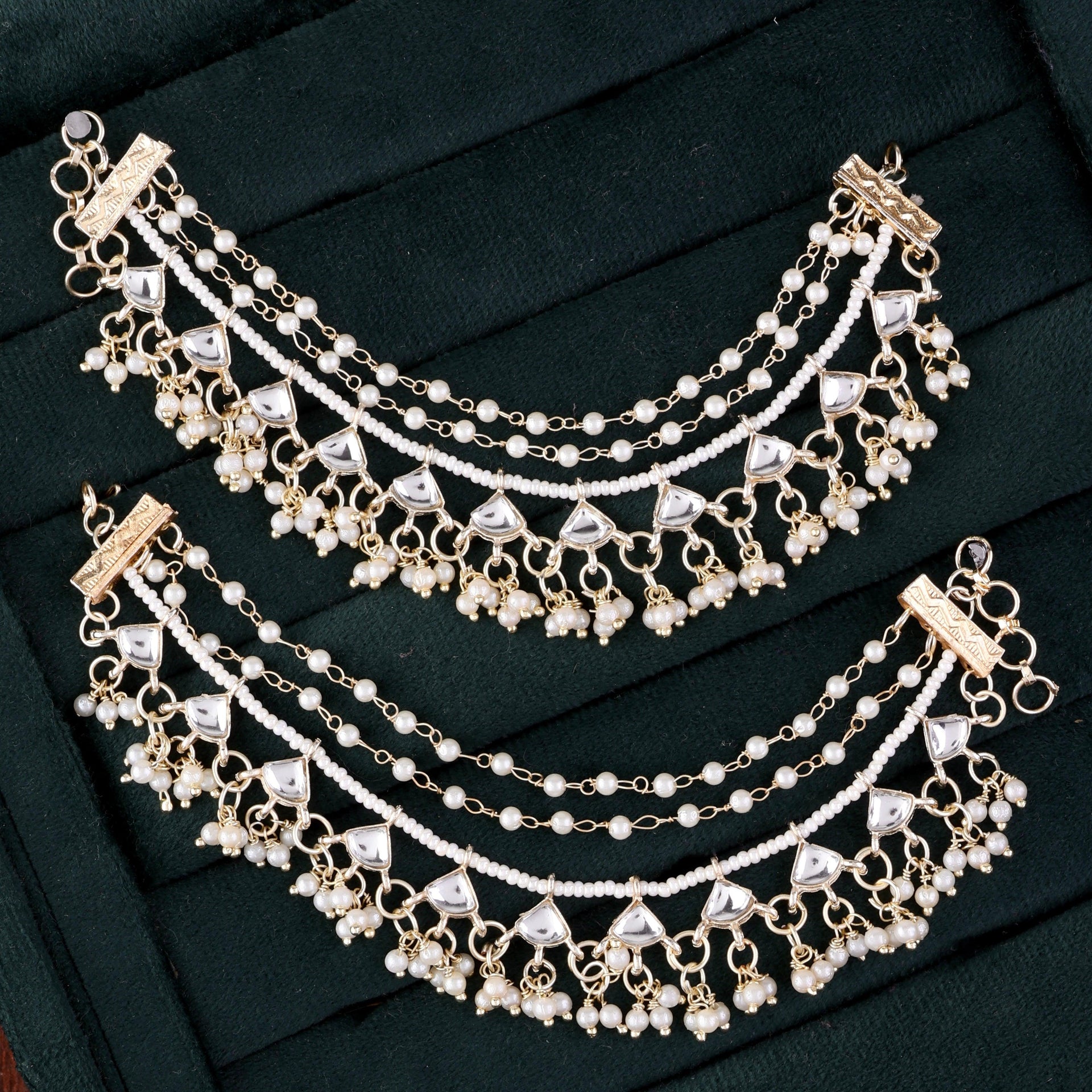 Tarun Bahubali Kundan Kaan Chain Pair