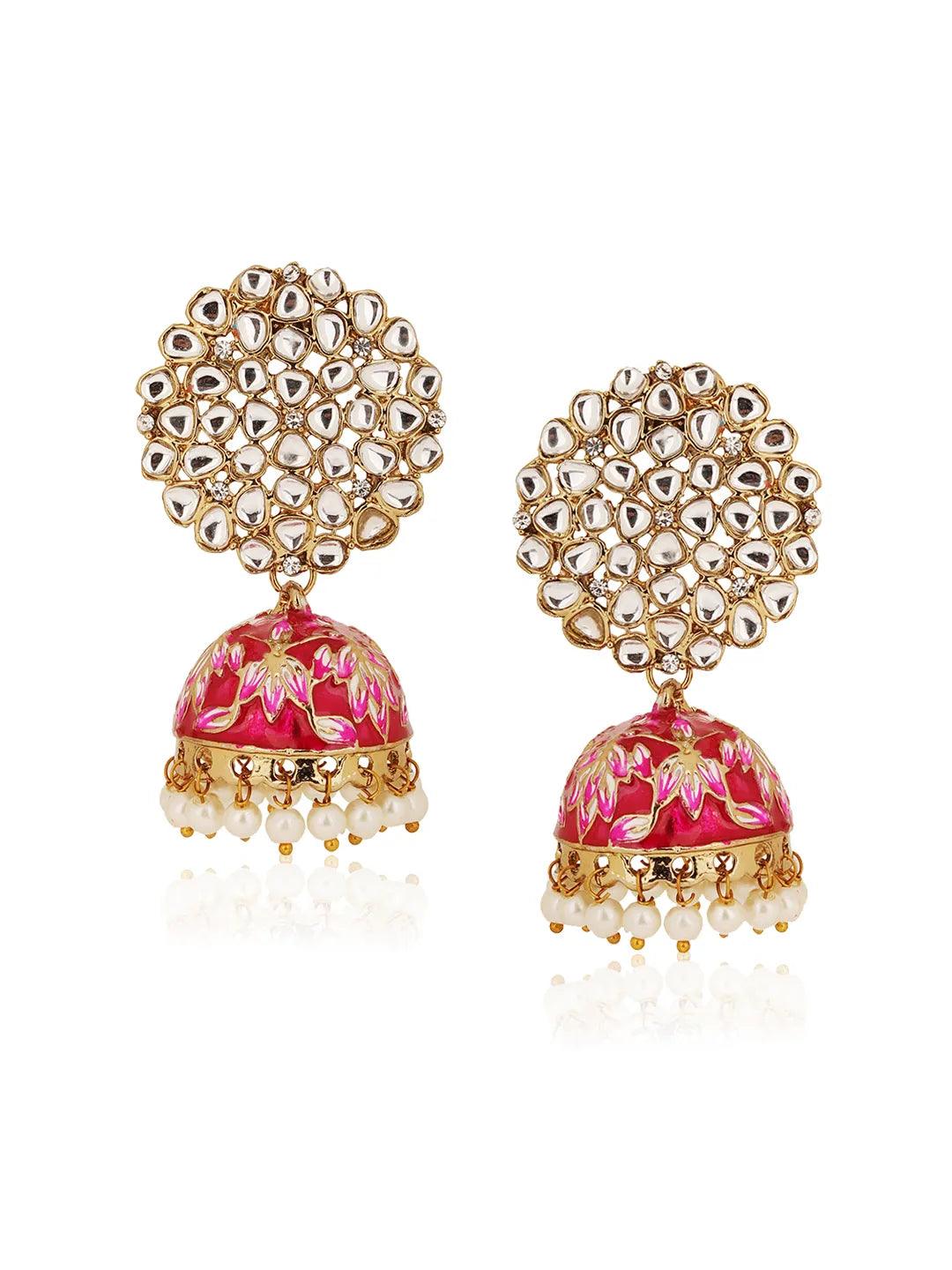 Dark Pink Jashn Jhumka