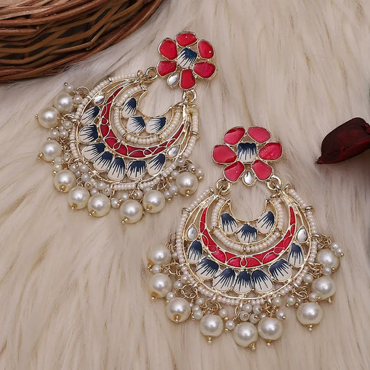 Pink Aparna Meena Chandbali